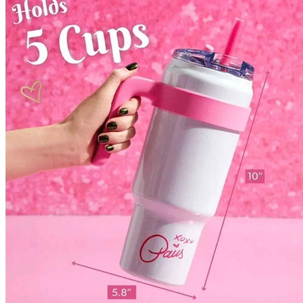 Paris Hilton White Iridescent Stainless Steel Tumbler